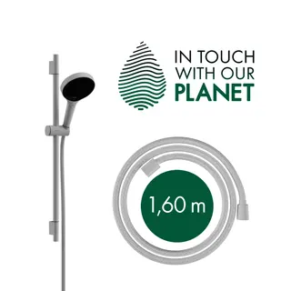 Hansgrohe Brauseset Rainfinity 130 3j EcoSmart Unica S Puro 650mm Push Schieber MW – Bild 2