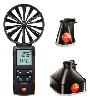 Testo 417 Set 1 - Flügelrad-Anemometer mit Messtrichtern