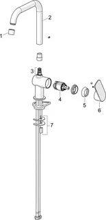 EHM Küchenarm. HANSABASIC 5556 Ausld. 200 mm DN15 chr – Bild 4