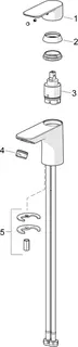 EHM Waschtisch-Batt. HANSABASIC 5542 Ausld. 101 mm DN15 chr – Bild 4