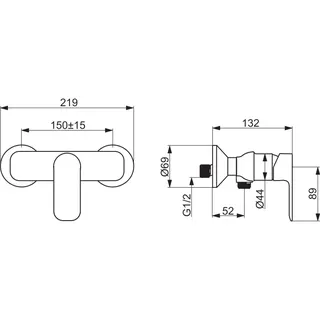 EHM Brausebatt. HANSABASIC 5545 DN15 chr – Bild 3