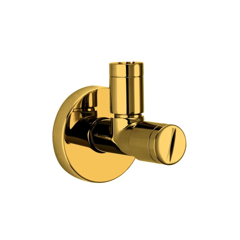 LIVING Eckventil rund PVD Gold