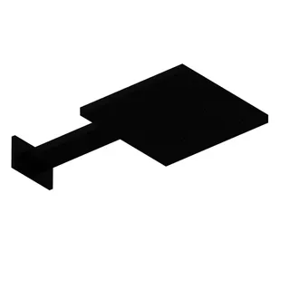 LIVING SPA Wand-Regenbrause TWIN FLOW 300x300mm Schwarz matt