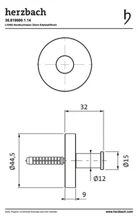 LIVING Handtuchhaken 32mm Edelstahlfinish – Bild 2