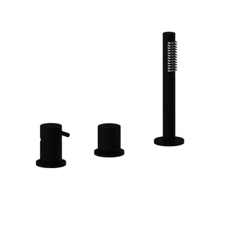 SIRO BLACK Dreiloch-Wannenarmatur ohne Auslauf Schwarz matt – Bild 1