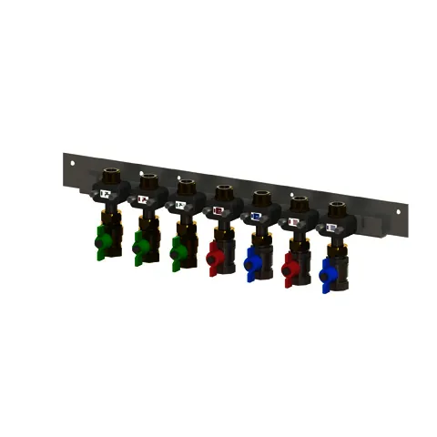 Uponor Combi Port M-Pro Kugelhahnschiene Bottom x7,DN20,MT/FT