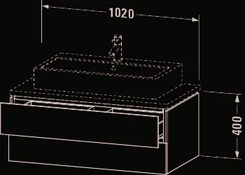 Duravit L-Cube KWTU wh, r.eck, 1020x547x400mm, ws smt, DSHP, 2SK, f. 1W