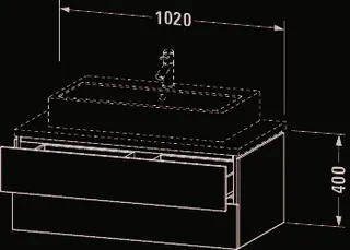 Duravit L-Cube KWTU wh, r.eck, 1020x547x400mm, ws smt, DSHP, 2SK, f. 1W