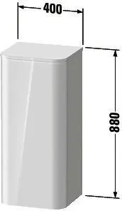 Duravit HHS HappyD2+,880x400x360mm Anschlag l., graphit supermatt – Bild 2