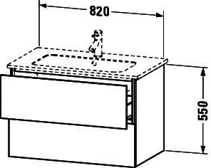 Duravit WTU wandhängend L-Cube 481x820x550mm 2 SchKa, f.233683, Graphit Supermatt – Bild 4