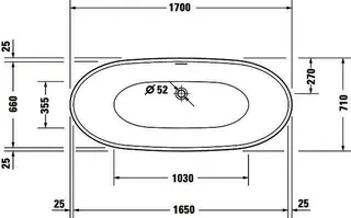 Duravit DuraVato Badewanne,Freist.,Oval,Weiß,Acryl 1700x710x690mm,RS 2,incl.FG u.AÜL-Garn. – Bild 5
