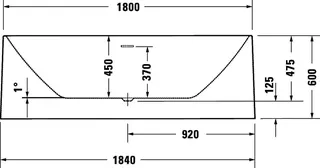 Duravit DuraFoga Badewanne Freistehend, Weiß,Acryl 1800x800x600 mm,RS 2,incl.FG u.AÜL-Garn