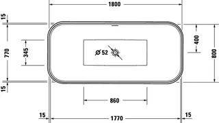 Duravit DuraFoga Badewanne Freistehend, Weiß,Acryl 1800x800x600 mm,RS 2,incl.FG u.AÜL-Garn – Bild 2