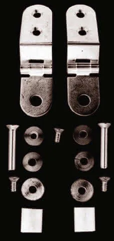 Duravit Scharnierset für Urinaldeckel ohne Absenkautomatik, Edelstahl, 0061021000