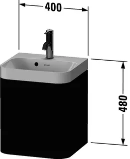 Duravit HappyD2+ c-shaped wandhängend, 400x360x480mm, m. Überlauf u. HLB, Weiß – Bild 2
