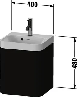 Duravit HappyD2+ c-shaped wandhängend, 400x360x480mm, m. Überlauf u. HLB, Weiß – Bild 3
