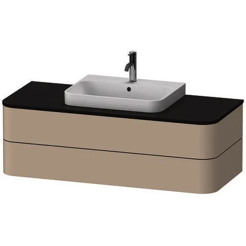 Duravit Happy D.2+ KWTU wh, 1300x550x408mm, Taupe smt, 2SK, f. 1WT Mi, tip-on