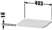 Duravit Abdeckplatte für HHS HappyD2+ 16x403x364mm, graphit supermatt – Bild 3