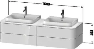 Duravit Happy D.2+ KWTU wh, hrb, 1600x550x408mm, ws smt DSHP, 4SK, f. 2AS – Bild 3