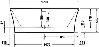 Duravit DuraSenja Badewanne Vorwand,Oval,Weiß,Acryl 1700x800x585 RS 2,incl.FG u.AÜL-Garn. – Bild 4