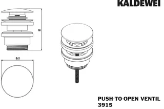 Kaldewei WB 3915 Push to open Ventil alpwe – Bild 3