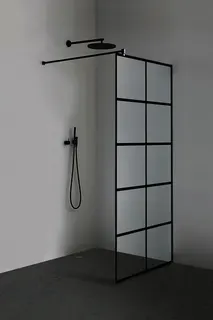 Walk-In 1000x2100mm 8mm Querbügel more4YOU 2.0 Black Cross, Clean