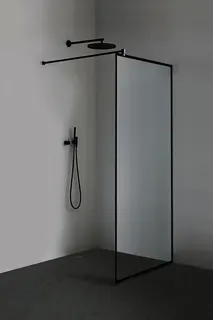 Walk-In 1000x2100mm 8mm Querbügel more4YOU 2.0 Black Frame, Clean