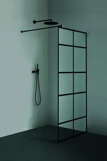 Walk-In 1000x2100mm 8mm Querbügel more4YOU 2.0 Black Window, Clean