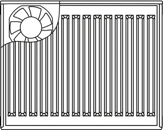 Kermi x-flair, Profil K T33 500x800mm RAL9016, 10 bar, mit Abd. – Bild 3
