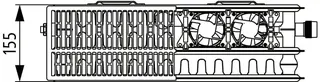 Kermi x-flair, Profil VP T33 600x2000mm RAL9016, 10 bar, mit Abd., rechts – Bild 3