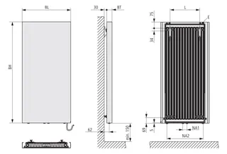 Kermi Rubeo E-Zusatz BH 1725x68x670 mm QN1666,max.P690, weiß, WFS weiß, SK1 – Bild 4