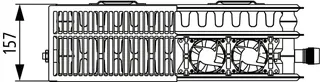 Kermi x-flair, Plan V T33 505x805mm RAL9016, 10 bar, mit Abd., links – Bild 3