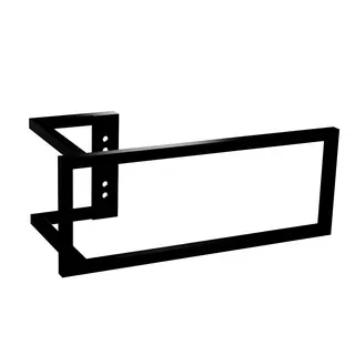 Kermi Handtuchbügel rechteckig RAL 9005 Größe: 286 x 110 mm, Tiefschwarz – Bild 2