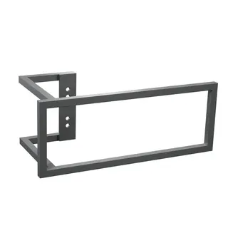 Kermi Handtuchbügel rechteckig RAL 9005 Größe: 286 x 110 mm, Tiefschwarz – Bild 4