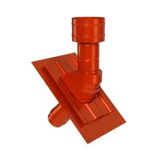 Kermi x-well Universal-Dachpfanne NW125 mit Dachhaube, naturrot – Bild 2