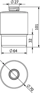 sanibel 1001-Lotionspendereinsatz A23 aus Kristallglas satiniert ohne Pumpe – Bild 2