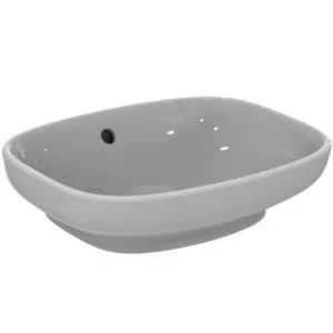 Ideal Standard Schale i.life B ohne Hahnloch mit Überlauf 450x370x120mm Weiß – Bild 2