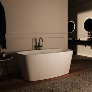 Ideal Standard freistehende Duo-Badewanne DEA m.Ablauf, 1500x750x610mm Weiß – Bild 4