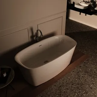 Ideal Standard freistehende Duo-Badewanne DEA m.Ablauf, 1500x750x610mm Weiß – Bild 5