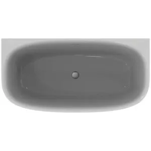 Ideal Standard D-Form-Badewanne DEA f.Wandanbindung, m.Ablauf 1500x750x610mm Weiß