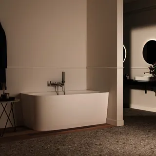 Ideal Standard D-Form-Badewanne DEA f.Wandanbindung, rechts, m.Ablauf 1500x750x610mm Weiß – Bild 5