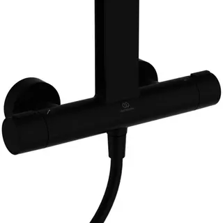 Ideal Standard Duschsystem CerathermAlu+ m.Brauseth. 2 Ablagen, 2F-HB u.2F-Kopfbr. Silk Black – Bild 2