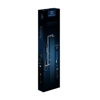 Ideal Standard Duschsystem CeraflowAlu+ m.Brausearm. 2 Ablagen, 2F-HB u. 2F-Kopfbrause Silver – Bild 2