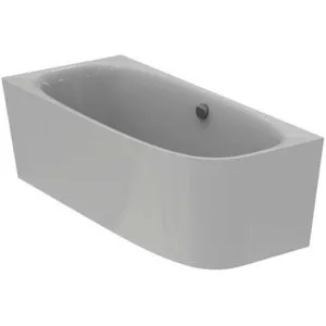 Ideal Standard D-Form-Badewanne DEA f.Wandanbindung, links, m.Ablauf 1800x800x610mm Weiß