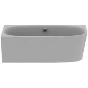 Ideal Standard D-Form-Badewanne DEA f.Wandanbindung, links, m.Ablauf 1800x800x610mm Weiß – Bild 2
