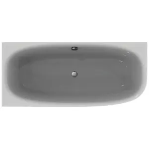 Ideal Standard D-Form-Badewanne DEA f.Wandanbindung, links, m.Ablauf 1800x800x610mm Weiß – Bild 3