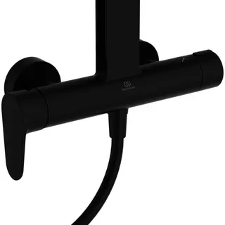 Ideal Standard Duschsystem CeraflowAlu+ m.Brausearm. 2 Ablagen, 2F-HB u.2F-Kopfbr. Silk Black – Bild 4