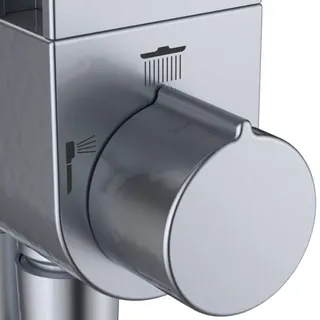 Ideal Standard Duschsystem Ceratwist Alu+ o.Arm., m.2 Ablagen,2F-HB u.2F-KB Silver – Bild 2