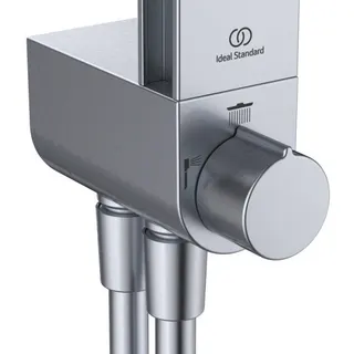 Ideal Standard Duschsystem Ceratwist Alu+ o.Arm., m.2 Ablagen,2F-HB u.2F-KB Silver – Bild 3