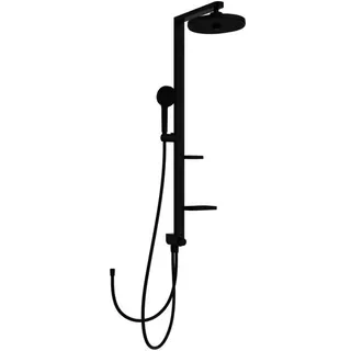 Ideal Standard Duschsystem Ceratwist Alu+ o.Arm., m.2 Ablagen,2F-HB u.2F-KB Silk Black